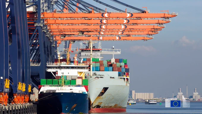 Rotterdam port.