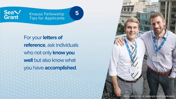 Sea Grant Knauss Marine Policy Fellowship tip card