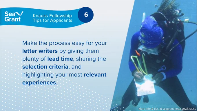 Sea Grant Knauss Marine Policy Fellowship tip card