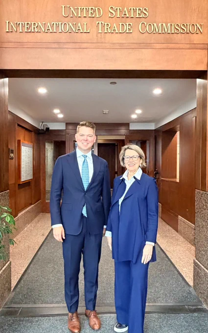 AF&PA President & CEO, Heidi Brock, and Director, Government Affairs, David Ross at the U.S. ITC 