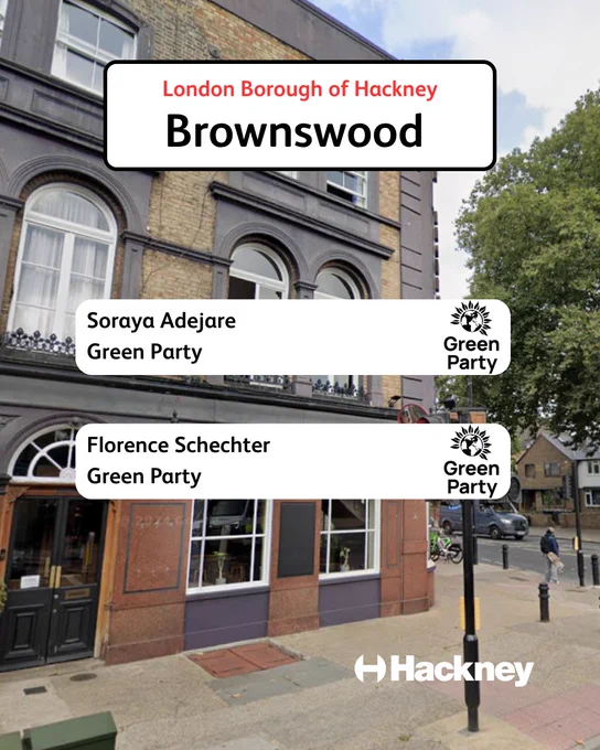 Election of Councillors for Brownswood Result: Green