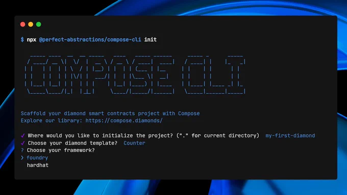 Compose CLI - npx @perfect-abstractions/compose-cli init