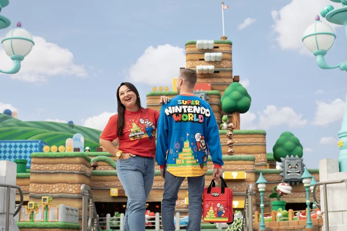 Photo of the Super Nintendo World Mount Beanpole Merchandise Collection.