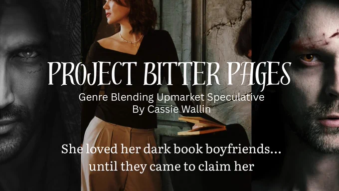 PROJECT BITTER PAGES
Genre Blending Upmarket Speculative
By Cassie Wallin
She loved her dark book boyfriends...
until they came to claim her