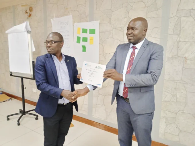 NCHE leaders attending a two-day Master Class Skills Training at Hotel Africana aimed at strengthening leadership, teamwork, and productivity in line with the NCHE Strategic Plan 2025–2030.
