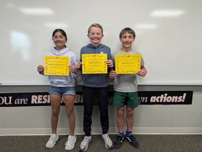 These students had NO late assignments all year!