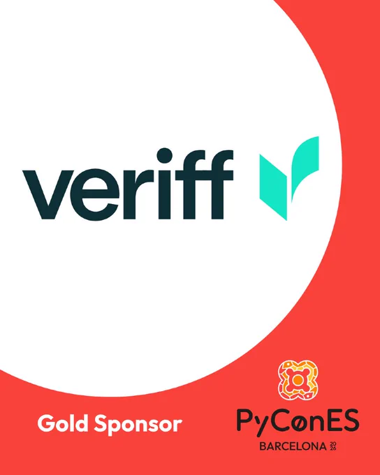 Logotip de Veriff, patrocinador Gold de PyConES Barcelona