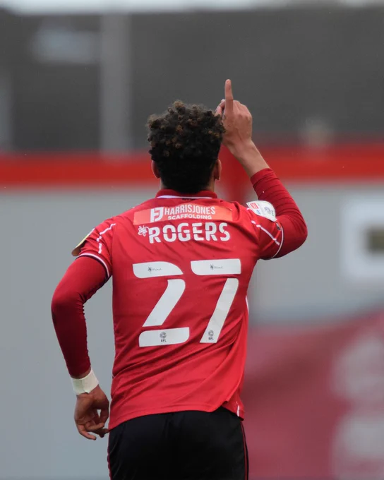 Morgan Rogers celebrates.