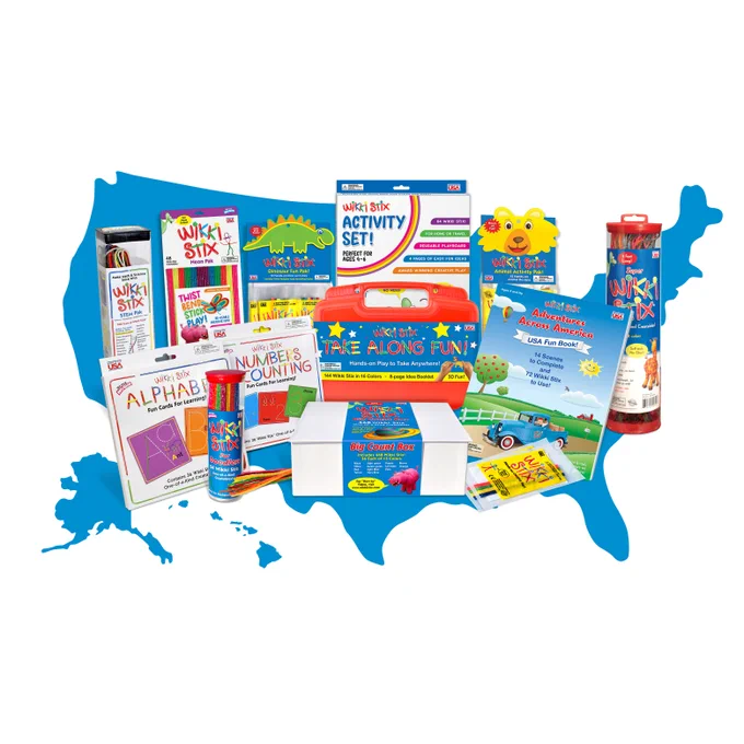 USA Map with Wikki Stix products