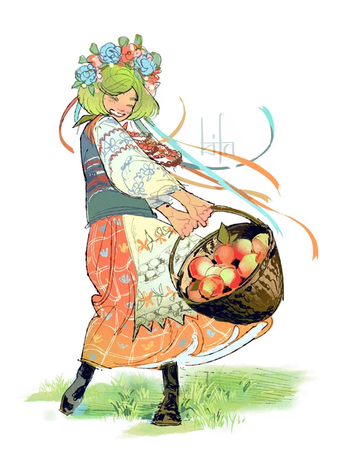 Coco in Ukrainian national dress of Полісся region 