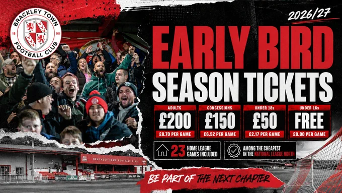 Brackley Town Early Bird Season Tickets Now on Sale