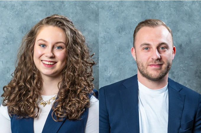 Foto's van raadsleden Lisa van den Berg (Leefbaar Gouda) en Jessy Hoekstra (JA21 Gouda) 