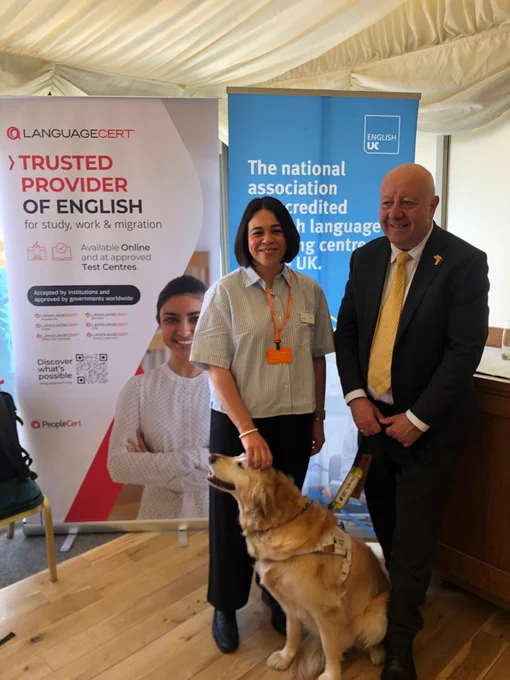 Steve Darling with Jodie the CEO of English UK 