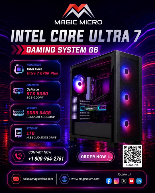 Shop Intel Core Ultra 7 Gaming System G6 | Magic Micro