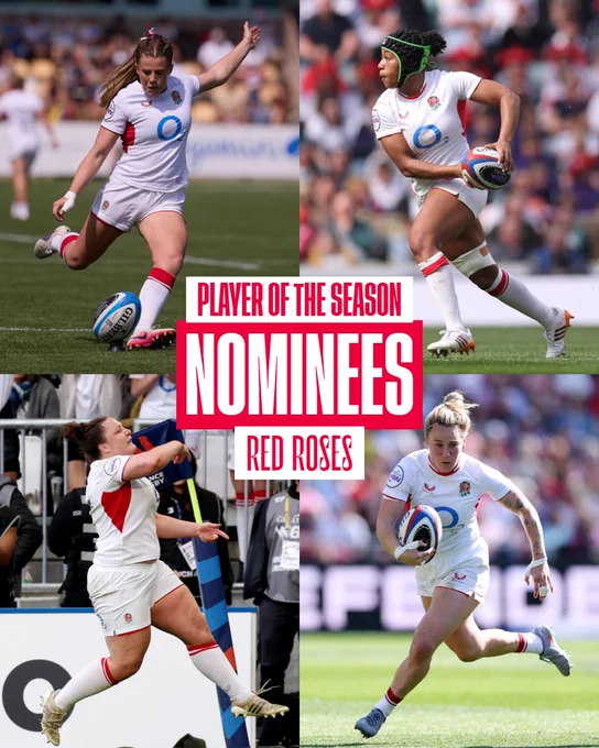 Red Roses player of the season nominees: Zoe Harrison, Sadia Kabeya, Amy Cokayne, Megan Jones.