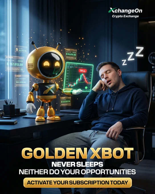 Golden XBot never sleeps—and neither do your opportunities. 🤖⚡️

While the market moves 24/7, Golden XBot keeps working in the background, scanning, analyzing, and acting so you don’t miss a single moment.

Activate your subscription today & 
stay ahead of every move. 🚀

#XchangeOn #GoldenXBot #SpotTrading #Crypto #CryptoExchange