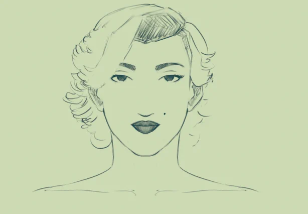 A simple portrait of Marilyn Monroe in my art style