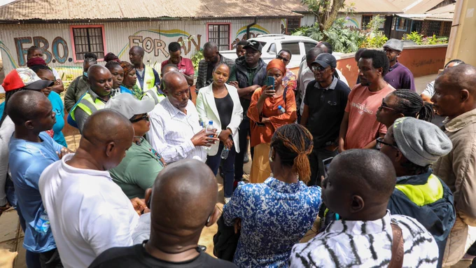 Visit to Mukuru, Nairobi. Credit: Akiba Mashinani Trust