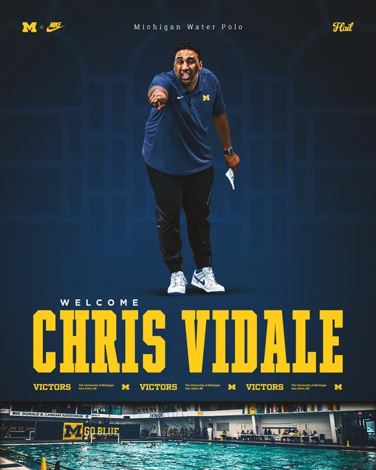 Chris Vidale is the new Michigan water polo head coach