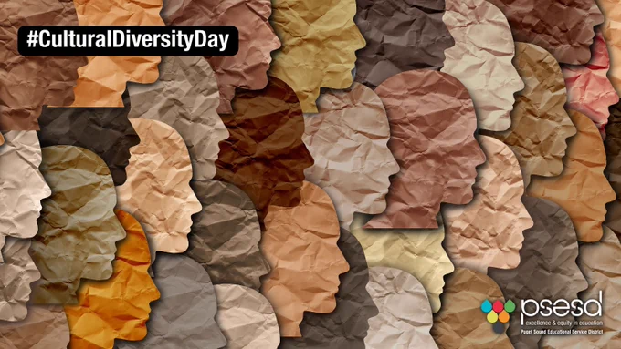 An image of faces in profile of all races and skin colors.