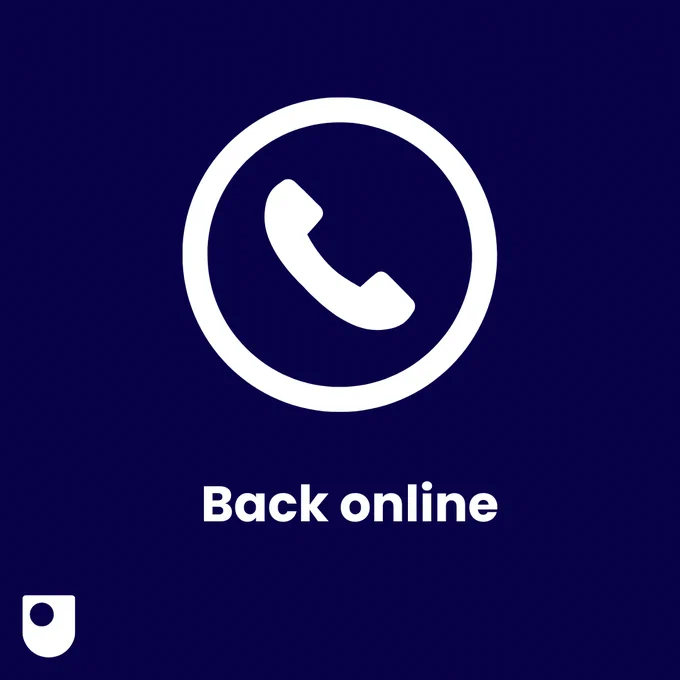 Back online.