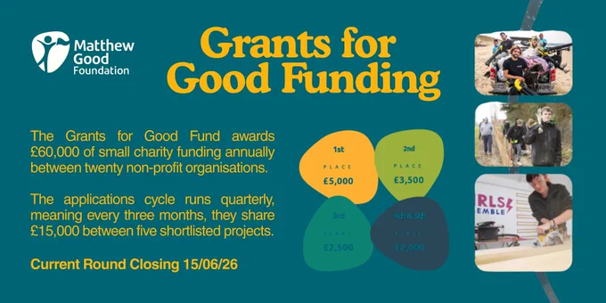 Grants for Good Funding for small charitable organisations