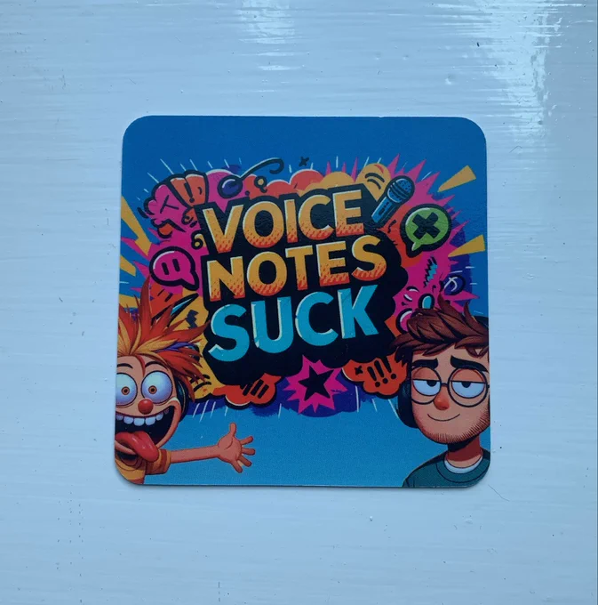 Business card for Voice Notes Suck