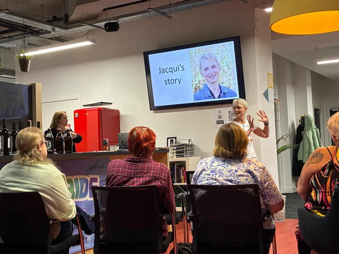 Jacqui presenting Jacqui's Story