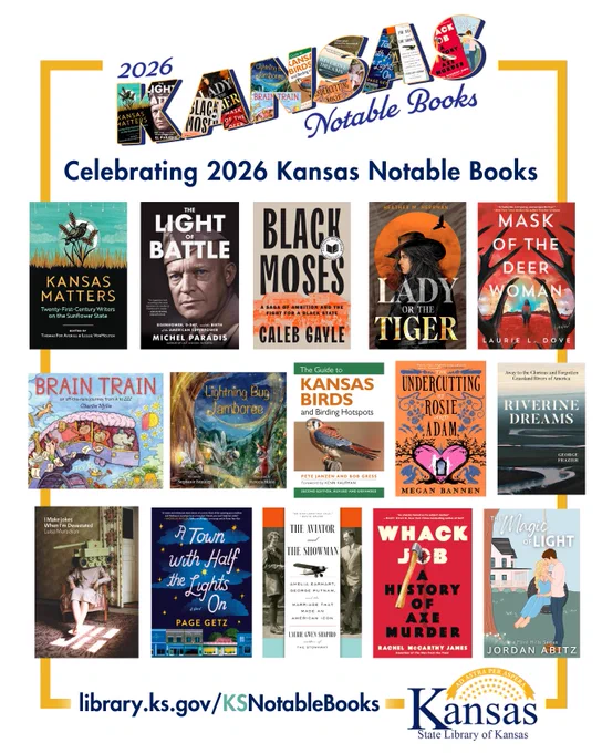2026 Kansas Notable Book selection with book cover art