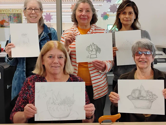 Art With Us: Drawing class at Half Hollow Hills Community Library