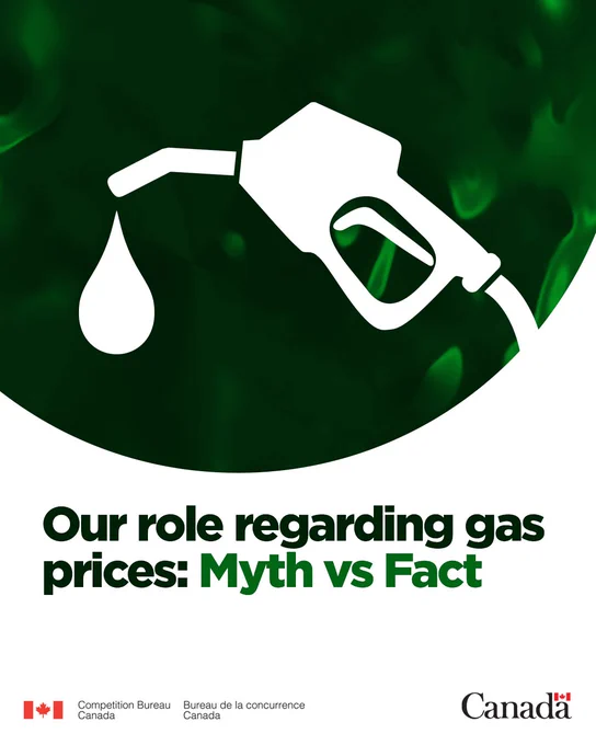 Text: Our role regarding gas prices: Myth vs Fact