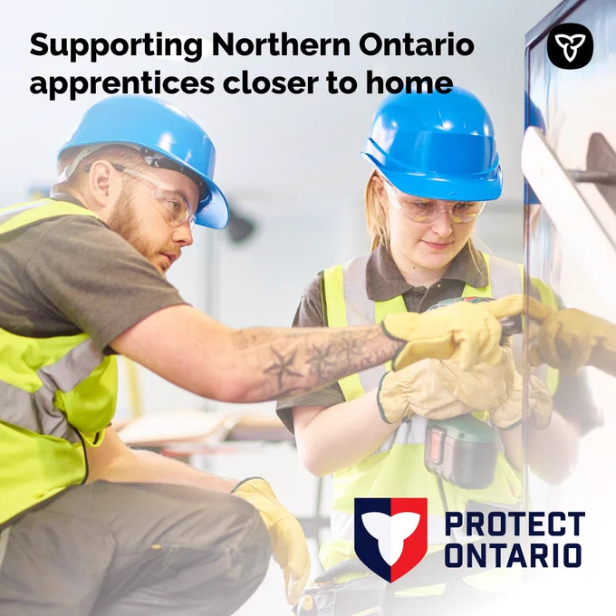 A person getting training to become a construction worker