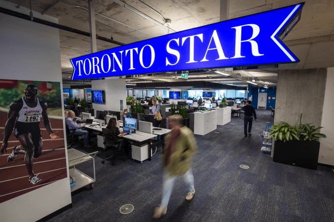 The newsroom of Toronto Star