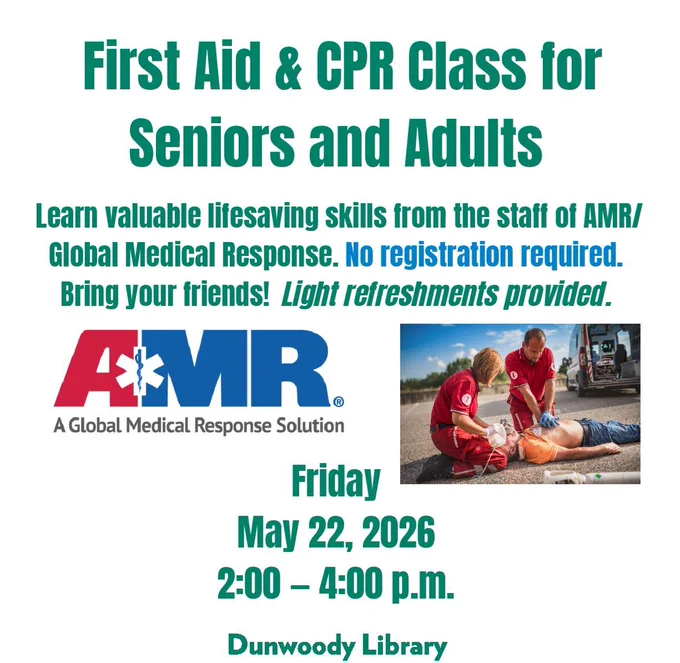 First Aid & CPR class at Dunwoody Library.