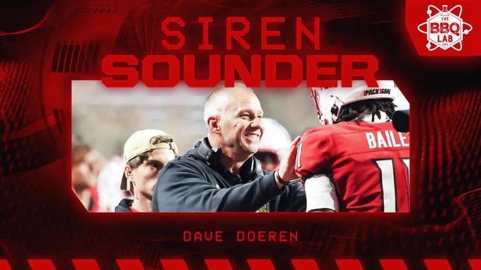 Graphic promoting Dave Doeren as tonight's siren sounder