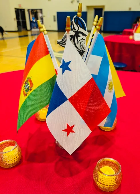 Spanish Honor Society 1st Inaugural Class flags