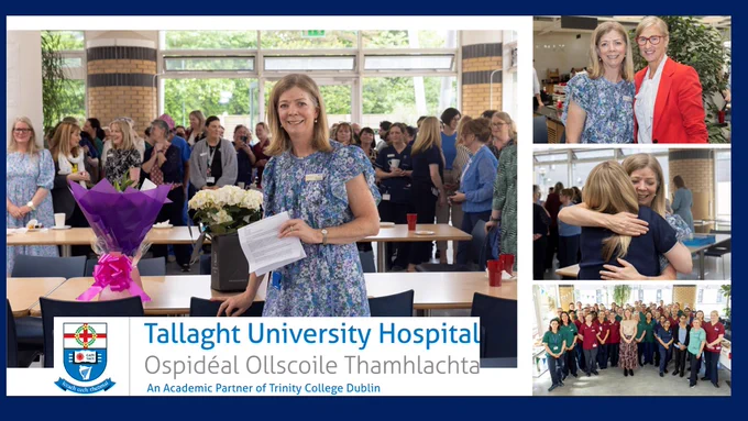 Image of @ainemlynch11 at her leaving party at TUH pictured with her colleagues