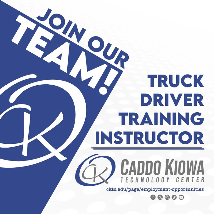 CKTC is currently looking for a Truck Driver Training Instructor. To apply visit our employment opportunities page on our website at cktc.edu/page/employment-opportunities  #CKTC | #JoinOurTeam | #MakingADifference