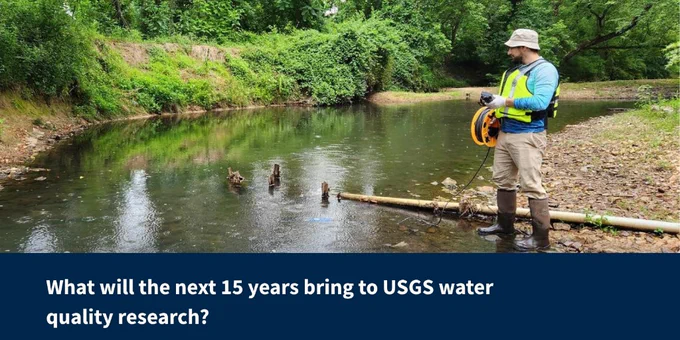 A USGS hydrologist conducts horizontally-integrated synoptic water sampling of the James River at Cartersville as part of the USGS's nontidal network monitoring efforts. Photo by Rowan Johnson, USGS