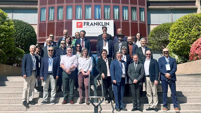 CIC’s Matt Trainum, vice president for networks and strategic partnerships, and the Association of American International Colleges & Universities (AAICU) at Franklin University of Switzerland