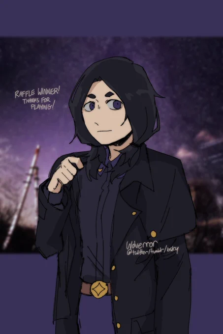 A person's OC in a black cowboy duster.