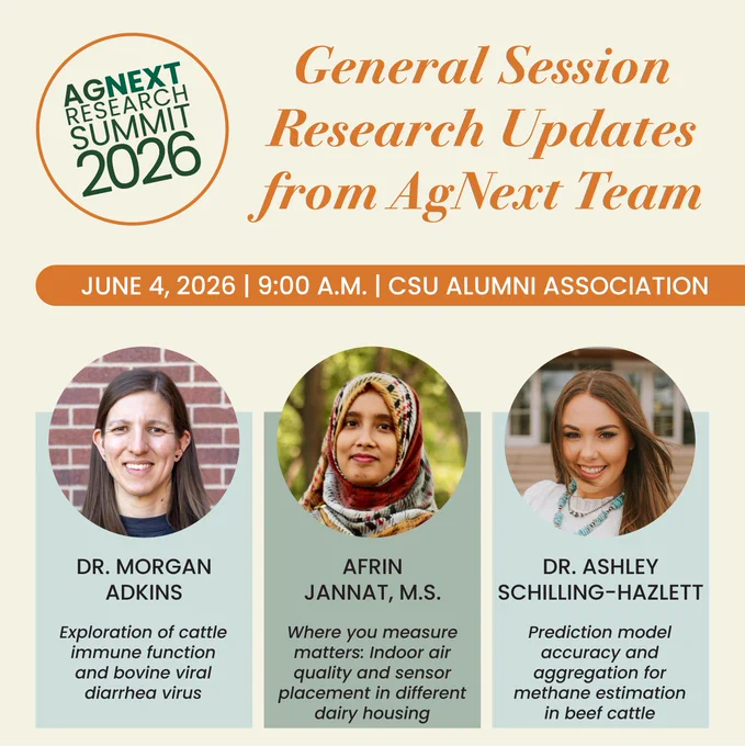 Speaker graphic for the general session taking place at the 2026 AgNext Research Summit
