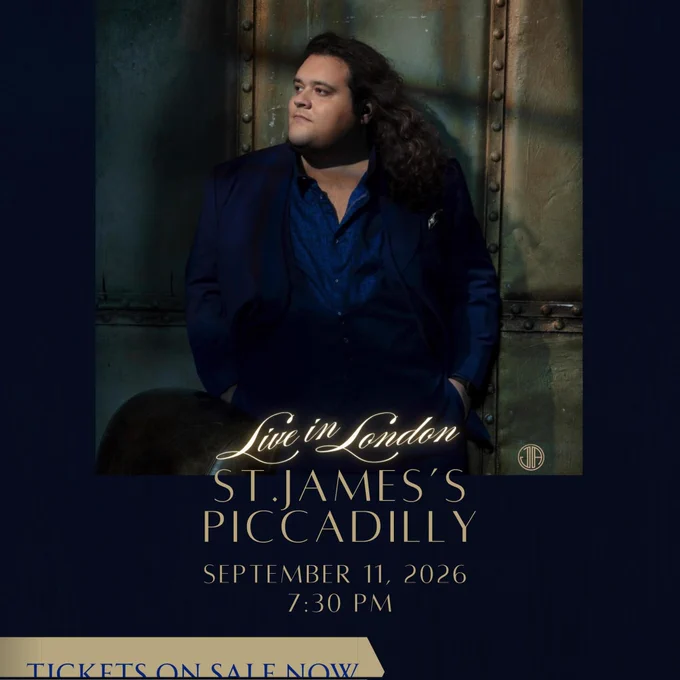 Jonathan Antoine LiveConcert 
September 11 '26 Fri 730pm
StJamesChurchPicadilly 
London England 
jonathanantoinemusic.com
@eventbrite