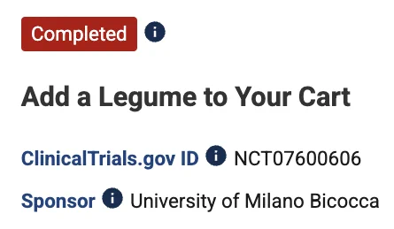 "Add a Legume to Your Cart"