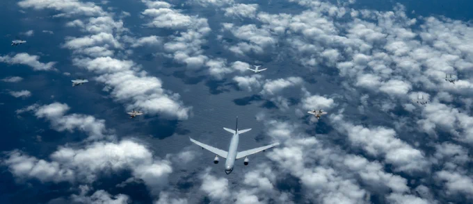KC-30A ADF, F-22 USAF, F-35A USAF, F-15 JASDF, P-8A ADF