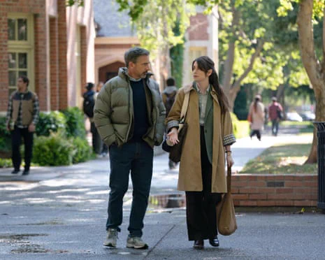 Steve Carrell and Charly Clive play father and daughter in HBO's campus sitcom Rooster.