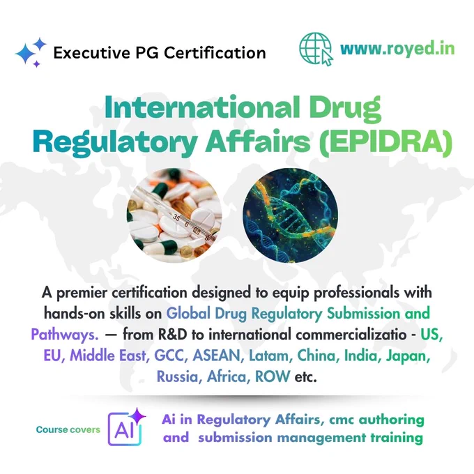 international drug regulatory affairs course