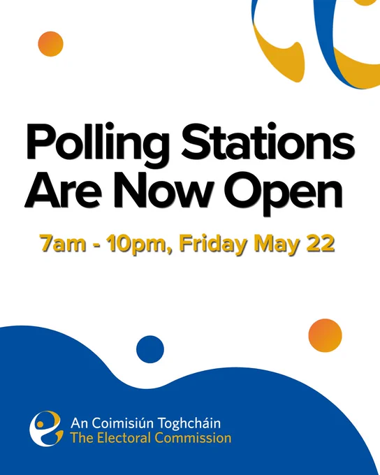 Polling Stations Are Now Open
7am - 10pm, Friday May 22