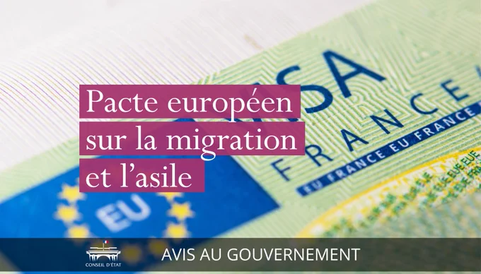 Pacte européen sur la migration et l’asile : avis du Conseil d’État au Gouvernement