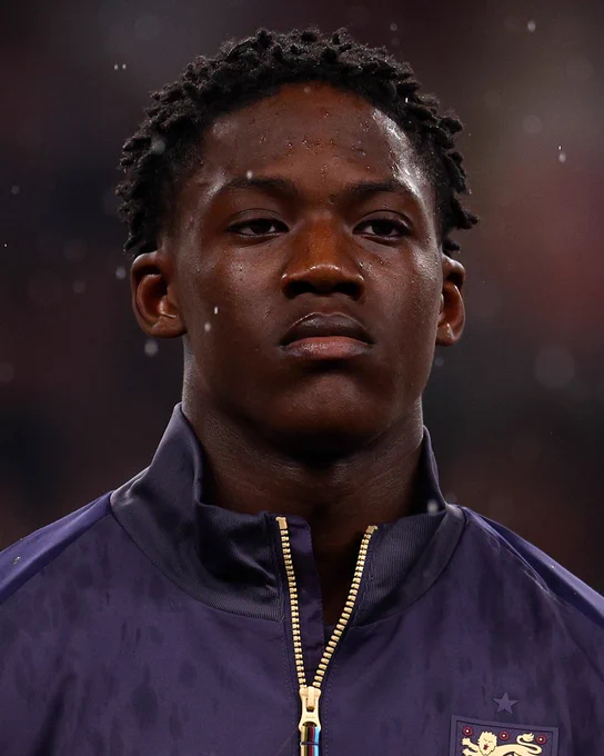 Kobbie Mainoo ahead of an England game at Wembley.